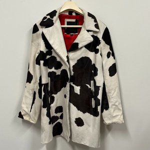 Andrew Marc Cow Print Leather Jacket